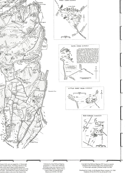 The Eastern Fells | Wainwright Map | The Lake District | Rare Print