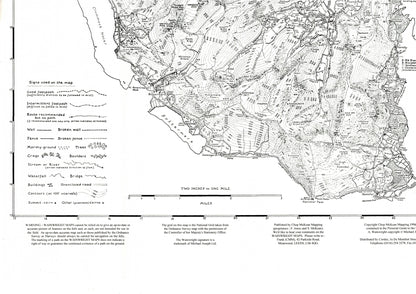 The North Western Fells | Wainwright Map | The Lake District | Rare Print