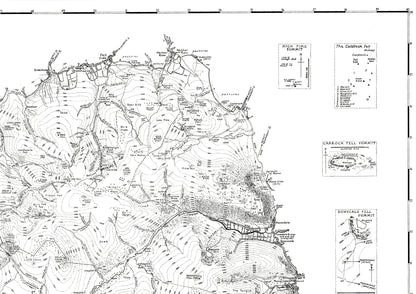 The Northern Fells | Wainwright Map | The Lake District | Rare Print