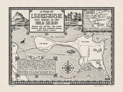 The Lindisfarne Map | Limited Edition Print | 1st Edition