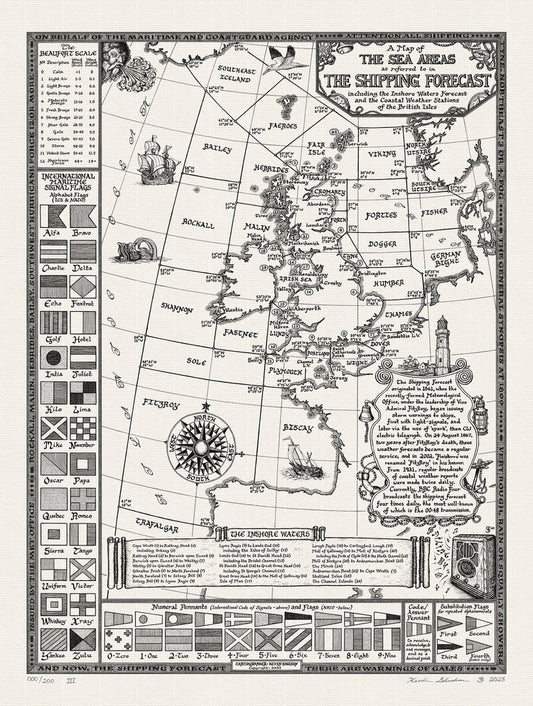 The Shipping Forecast Map | Limited Edition Print | 3rd Edition