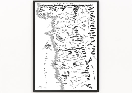 THE WITCHER Map Print | Fictional Map | Minimalist Map Art | Wall Art | Art Print