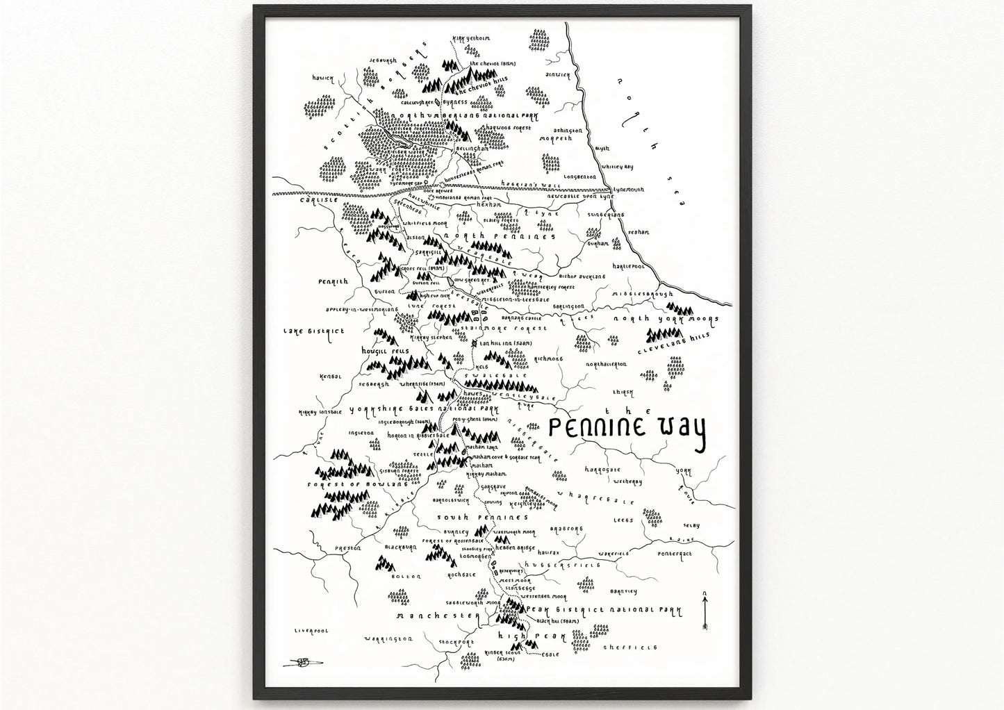 The Pennine Way | Long Distance Trail | Hand Drawn