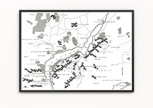 ULLSWATER Map Print | Minimalist Map Art | Wall Art | Art Print