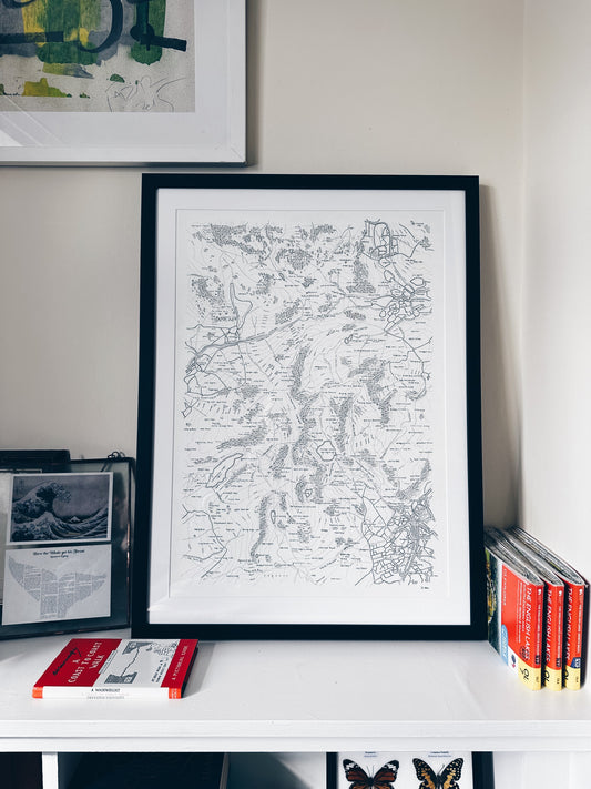 The Coniston Fells | Original Drawing | Framed | Extras Included